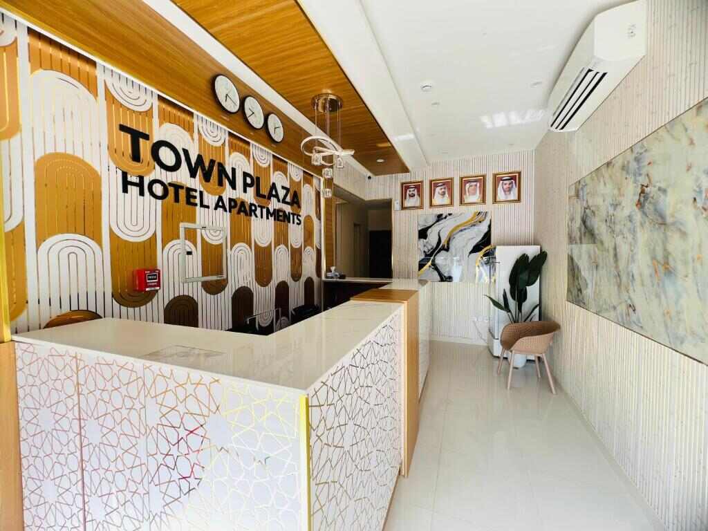 Reception desk at Town Plaza Hotel Apartments Ras Al Khaimah
